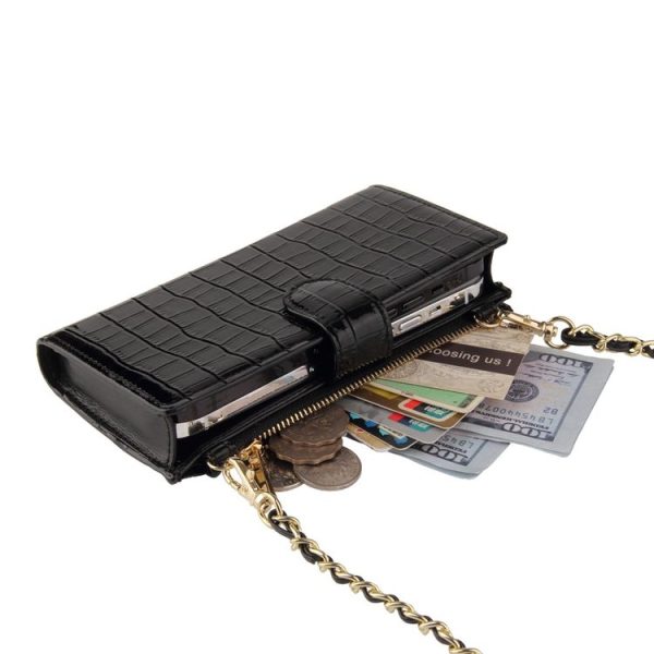 Chain Bag Coin Bag Crossbody Long Mini Shoulder Phone Bag (Wine Red) - Image 2