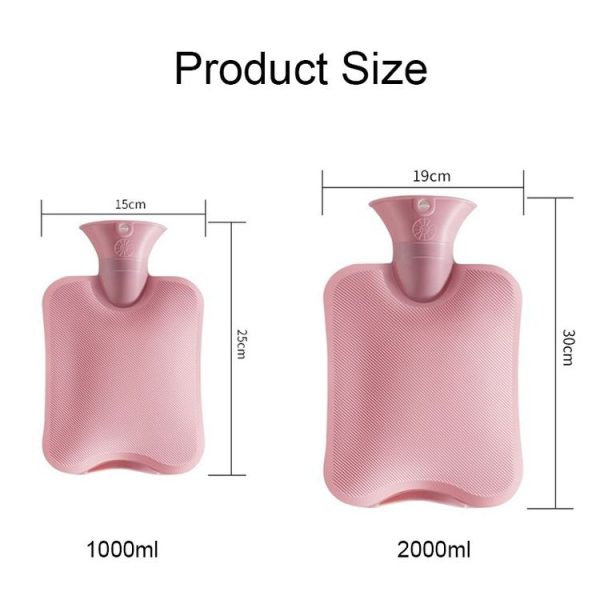 Large Explosion-proof Water-injected PVC Warm Water Bag, Spec: 1000ml (Navy Blue) - Image 3