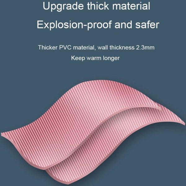Large Explosion-proof Water-injected PVC Warm Water Bag, Spec: 1000ml (Navy Blue) - Image 5