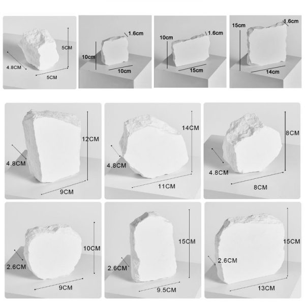 Irregular Plaster Jewelry Ornaments Photography Props, Size: 4.8cm Small - Image 3