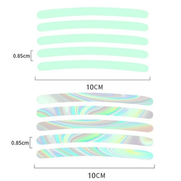 20pcs / Set Car Rainbow Wheel Hub Reflective Stickers Tire Luminous Warning Decoration, Color: Rainbow - Image 3