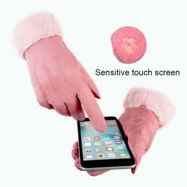WST-01 Fleece Warm Gloves Autumn and Winter Touchscreen Cycling Gloves (Khaki) - Image 4