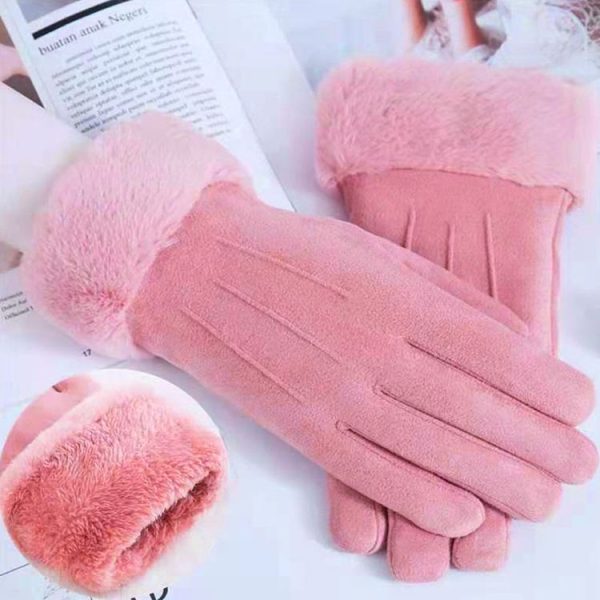 WST-01 Fleece Warm Gloves Autumn and Winter Touchscreen Cycling Gloves (Khaki) - Image 6