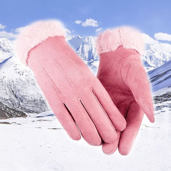 WST-01 Fleece Warm Gloves Autumn and Winter Touchscreen Cycling Gloves (Khaki) - Image 7