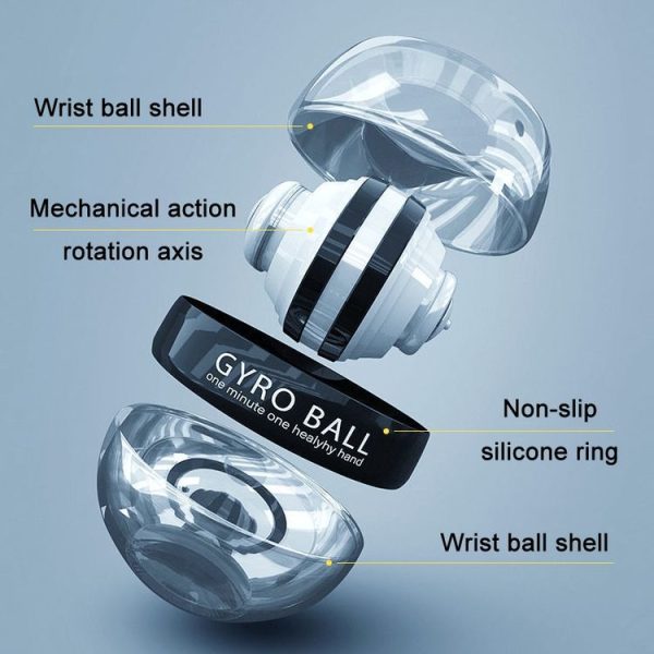 Magnetic Wrist Ball Gyro Training Decompression Fitness Device, Color: Black - Image 3