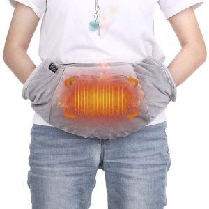 Electric Heated Hand Warmer Muff Cold Weather Thermal Glove Waist Bag (Gray)