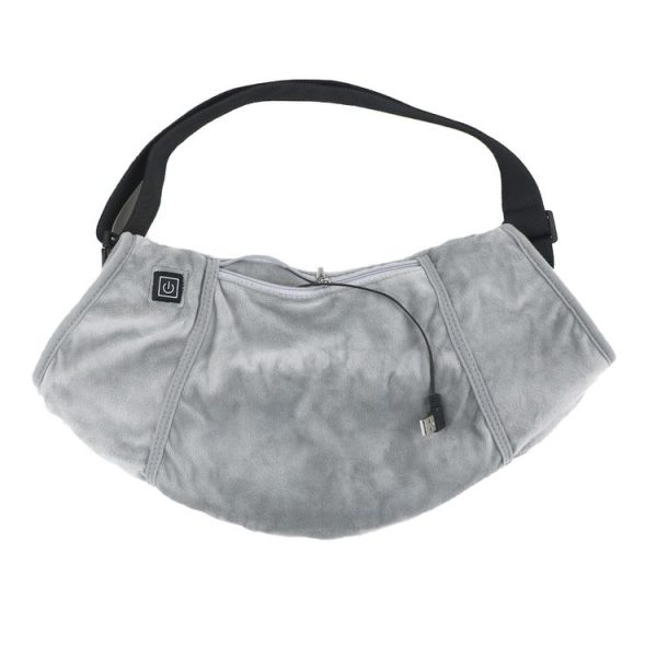 Electric Heated Hand Warmer Muff Cold Weather Thermal Glove Waist Bag (Gray) - Image 2