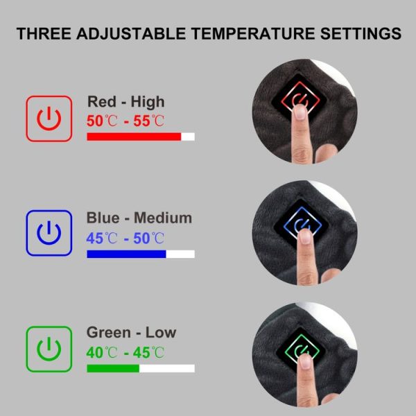 Electric Heated Hand Warmer Muff Cold Weather Thermal Glove Waist Bag (Gray) - Image 6