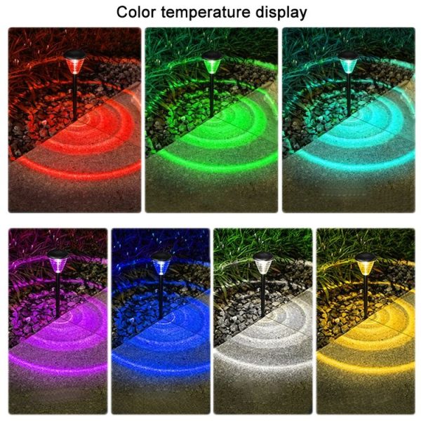 Outdoor Waterproof Intelligent Sensing LED Solar Lamp (Warm+Colorful Light) - Image 6