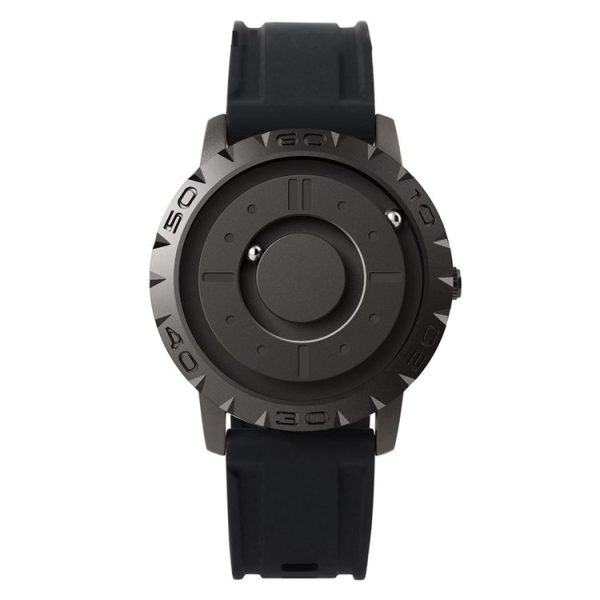 EUTOUR E030 Magnetic Ball Men Bezel-Free Design Watch (Black)