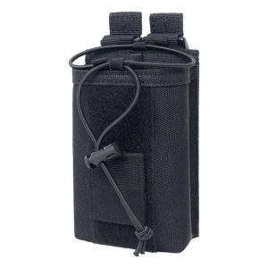Outdoor Walkie-talkie Protection Bag Storage Belt Pouch (Black)