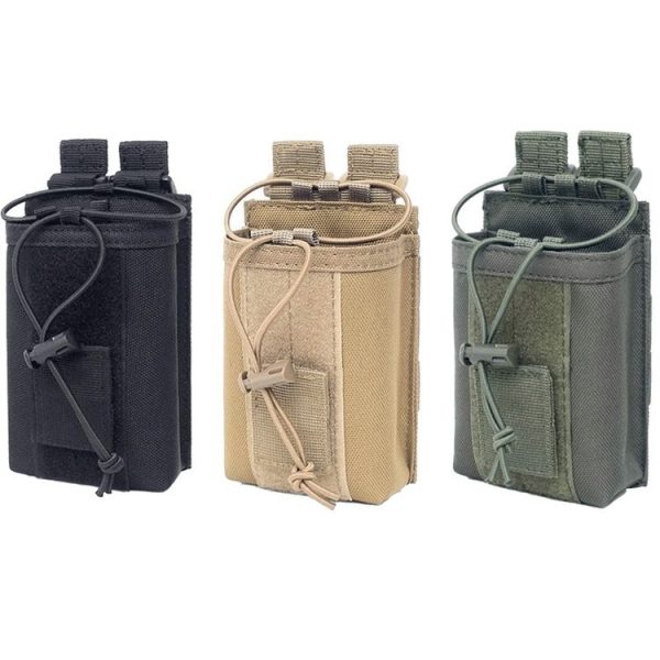 Outdoor Walkie-talkie Protection Bag Storage Belt Pouch (Black) - Image 2