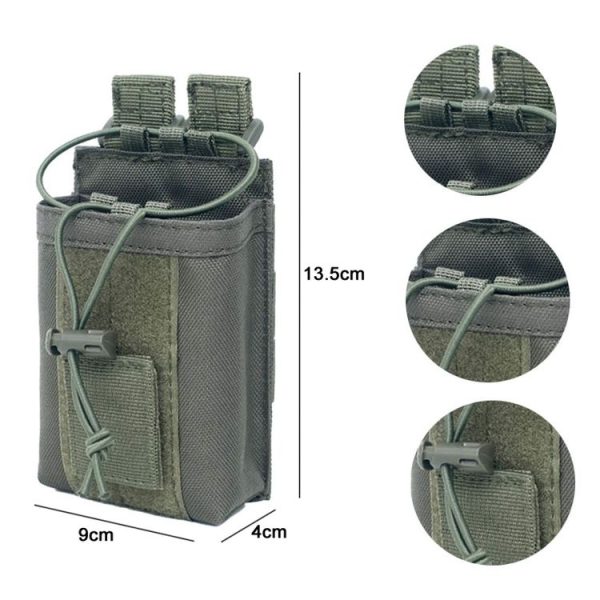 Outdoor Walkie-talkie Protection Bag Storage Belt Pouch (Black) - Image 3
