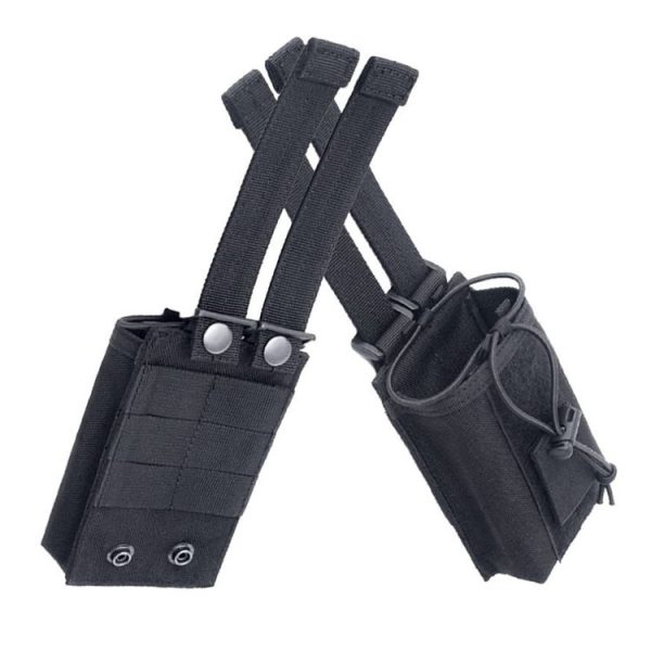 Outdoor Walkie-talkie Protection Bag Storage Belt Pouch (Black) - Image 4