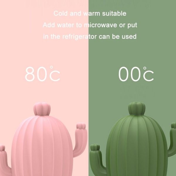 Cute Thickened Warm Silicone Explosion-proof Water-filled Hot Water Bag (Green) - Image 3