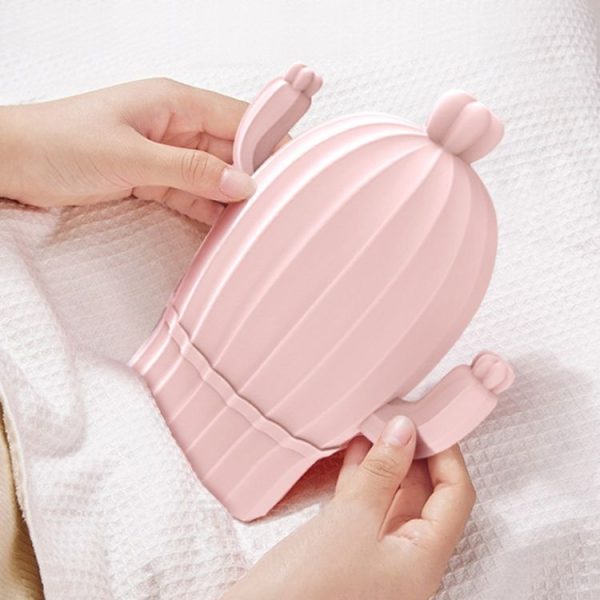 Cute Thickened Warm Silicone Explosion-proof Water-filled Hot Water Bag (Green) - Image 6