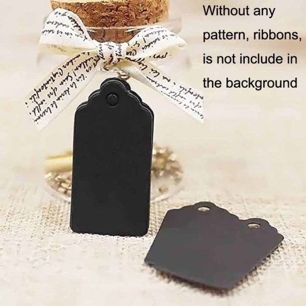 100pcs / Set Waves Kraft Paper Tags Christmas Wedding Party Kraft Paper Gift Hang Tags (Cowhide) - Image 3