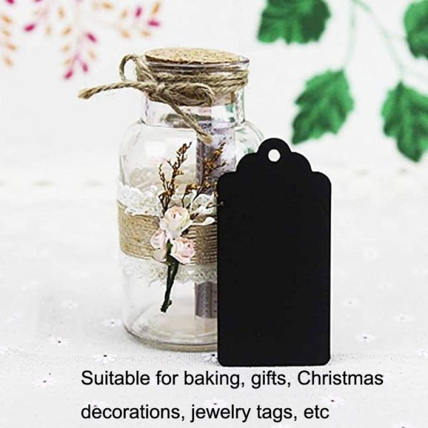 100pcs / Set Waves Kraft Paper Tags Christmas Wedding Party Kraft Paper Gift Hang Tags (Cowhide) - Image 5