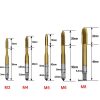 M3-M8 Titanium Plated Straight Slot Tap HSS Tapping Inner Thread Set - Image 3