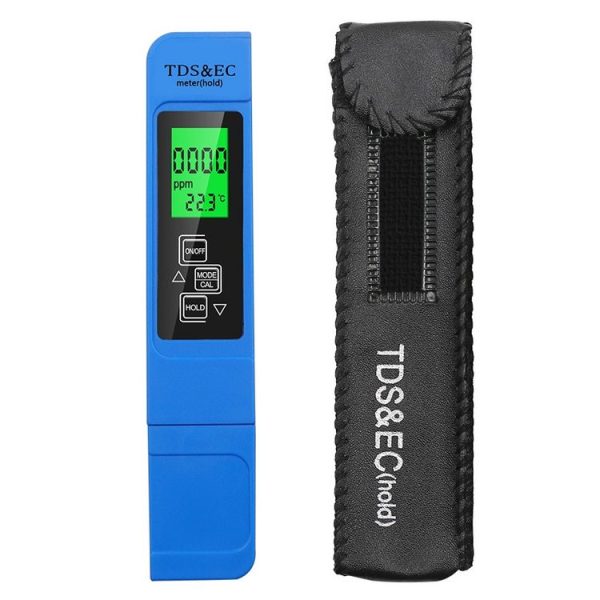 Backlight Model TDS & EC Water Quality Test Pen Meter Conductivity Test Pen (Blue)