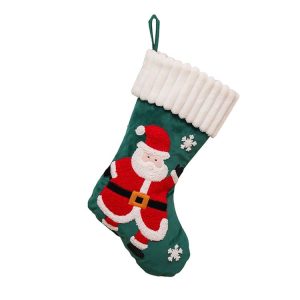 Christmas Embroidery Decorative Gift Bags Candy Bags Christmas Tree Mantel Decorative Socks (Old Man)