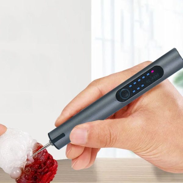 A288 Electric Grinding Machine Small Handheld Carving Pen, Style: Black+Saw Blade+Grinding Head - Image 6