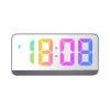 Colorful Fonts LED Electronic Alarm Clock Large Screen Clock (8009D Gray Shell)
