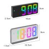 Colorful Fonts LED Electronic Alarm Clock Large Screen Clock (8009D Gray Shell) - Image 2
