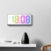 Colorful Fonts LED Electronic Alarm Clock Large Screen Clock (8009D Gray Shell) - Image 6