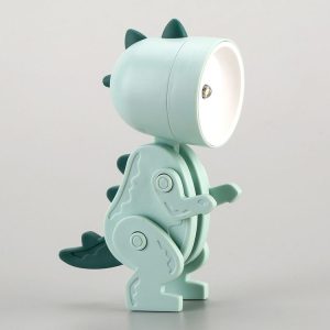 TL-23 LED Mini Foldable Cartoon Desk Lamp Pet Shape Decoration Table Lamp, Spec: Dinosaur (Light Green)