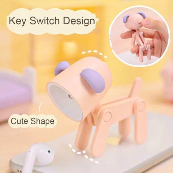 TL-23 LED Mini Foldable Cartoon Desk Lamp Pet Shape Decoration Table Lamp, Spec: Dinosaur (Light Green) - Image 3