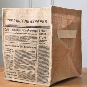 Foldable Jute Storage Box Sorting Basket for Underwear (THE DAILY)