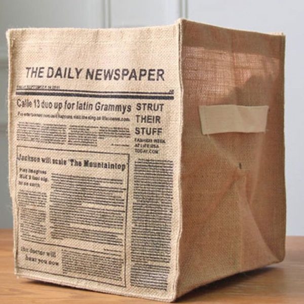 Foldable Jute Storage Box Sorting Basket for Underwear (THE DAILY)