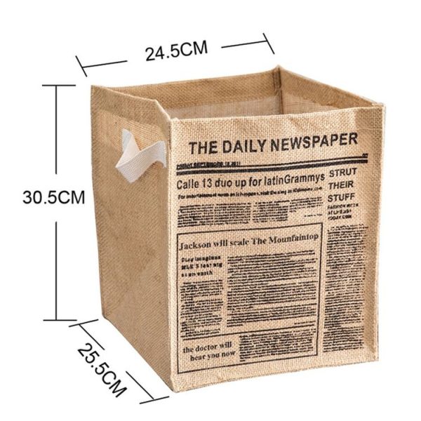 Foldable Jute Storage Box Sorting Basket for Underwear (THE DAILY) - Image 3