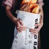 Cotton TPU Bread Bag With Clasp Reusable Storage Bag (Beige) - Image 6