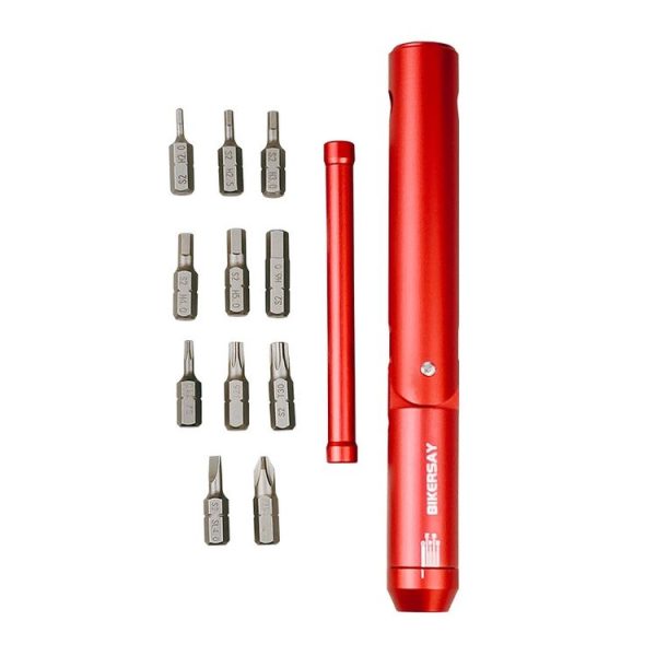 BIKERSAY BT081 Multifunction Bike Repair Torsion Wrench Set (Red)