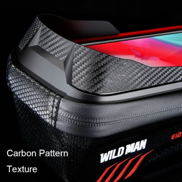 WILD MAN E12X 1L EVA Hard Shell Waterproof and Anti-fall Bicycle Bag with Touch Function (Red) - Image 6