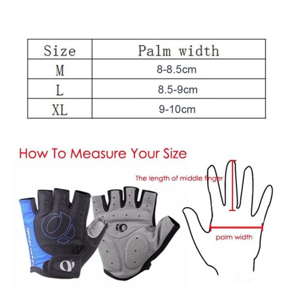 YIZIMI Anti-shock Half-finger Gloves Cycling Silicone Short Finger Gloves, Size: S (Black Red) - Image 6
