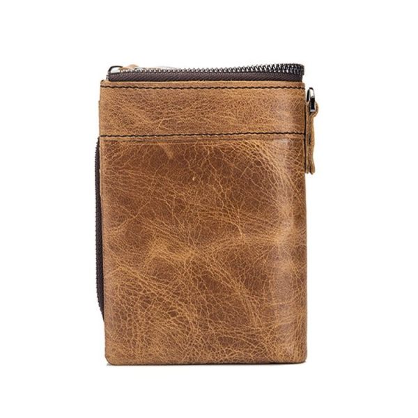 BULL CAPTAIN 013 RFID Anti-theft Detachable Retro Leather Wallet with Multiple Dard Dlots (Brown) - Image 2