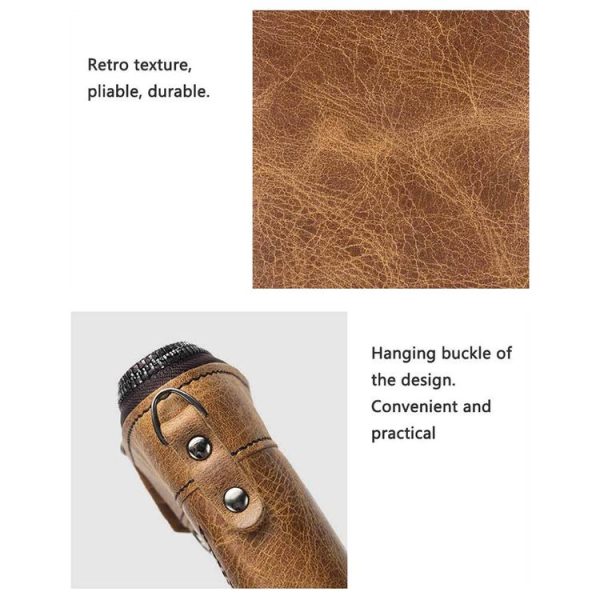 BULL CAPTAIN 013 RFID Anti-theft Detachable Retro Leather Wallet with Multiple Dard Dlots (Brown) - Image 5