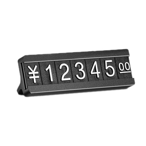 Metal Digital Grain Price Display Micro Standing Plate, Size: Single Layer (Black)