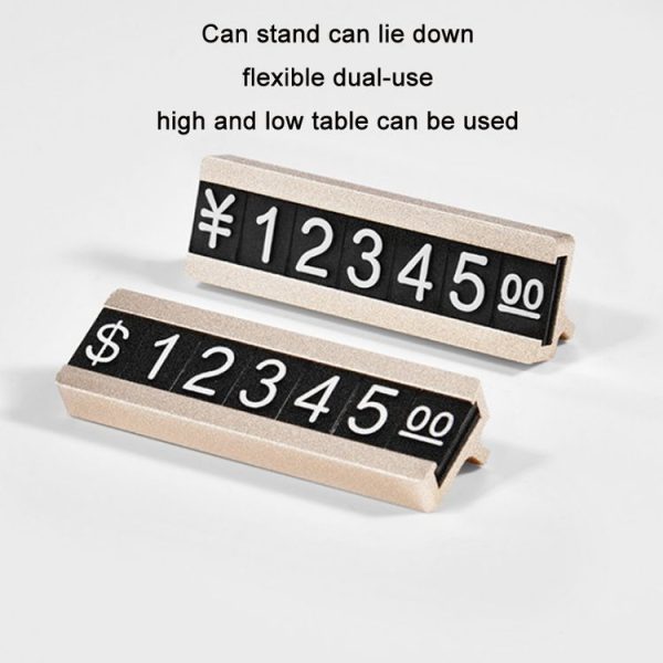 Metal Digital Grain Price Display Micro Standing Plate, Size: Single Layer (Black) - Image 3