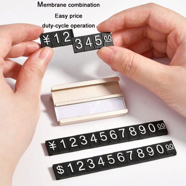 Metal Digital Grain Price Display Micro Standing Plate, Size: Single Layer (Black) - Image 4