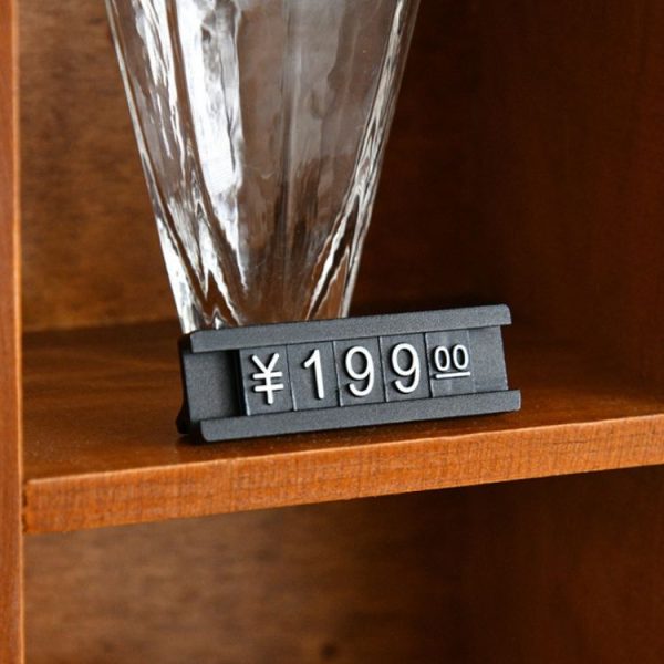 Metal Digital Grain Price Display Micro Standing Plate, Size: Single Layer (Black) - Image 5