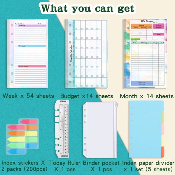 A6 6 Hole Budget Book Loose-leaf Replacement Core Handbook Insert, Spec: Kit 1 - Image 2