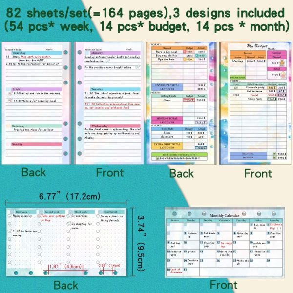 A6 6 Hole Budget Book Loose-leaf Replacement Core Handbook Insert, Spec: 3 In 1 - Image 2