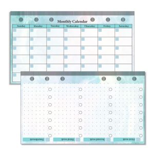 A6 6 Hole Budget Book Loose-leaf Replacement Core Handbook Insert, Spec: Monthly Plan 56 Sheets