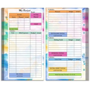 A6 6 Hole Budget Book Loose-leaf Replacement Core Handbook Insert, Spec: Budget Page 56 Sheets
