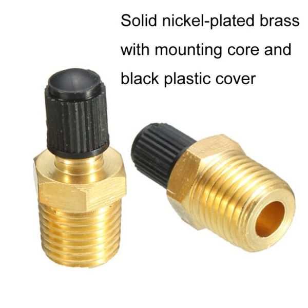 5PCS 1 / 4 NPT Threaded Nozzles Solid Nickel-Plated Brass Fuel Tank Filling Valve For Air Compressor - Image 4