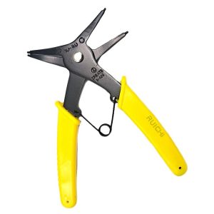 RUICHI 2 In 1 Multi-Function Clamp Spring Retainer Pliers (Yellow)